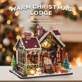 Christmas Night Warm House - Miniature Dollhouse DIY Kit