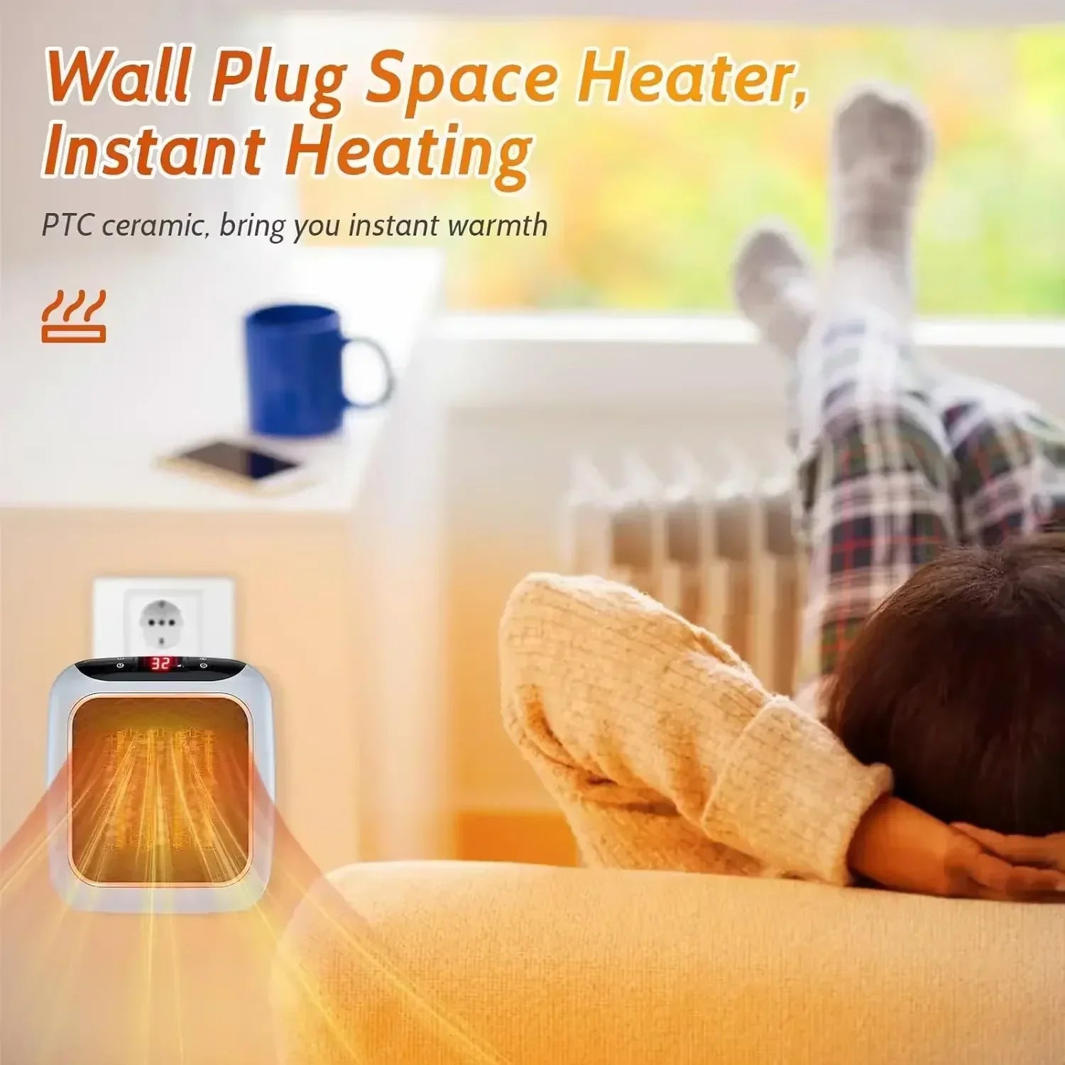 800W EMBERWALL™ Wall-Mounted Mini Heater