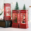 Christmas Telephone Booth LED Night Light – Festive Desktop Decoration