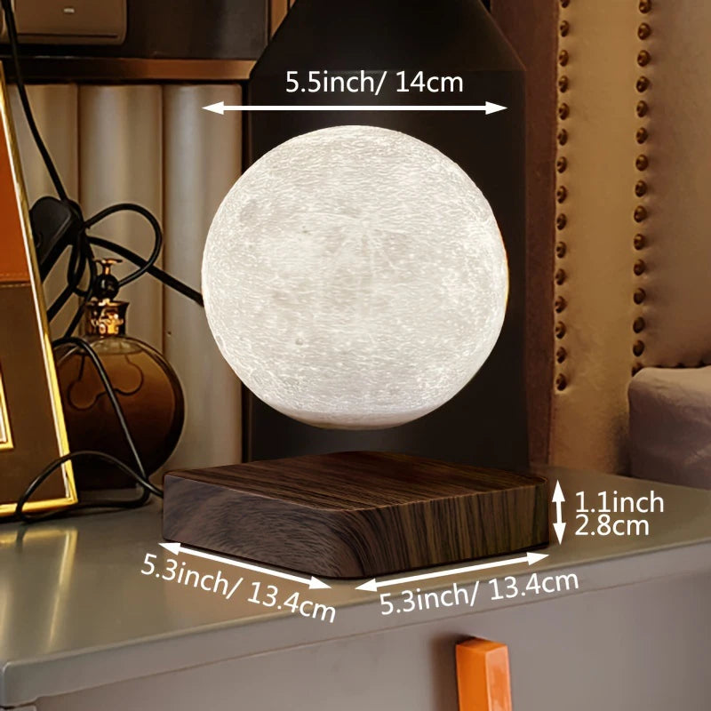 Mexllex Magnetic Levitating Moon Lamp – 3-Colour LED Night Light