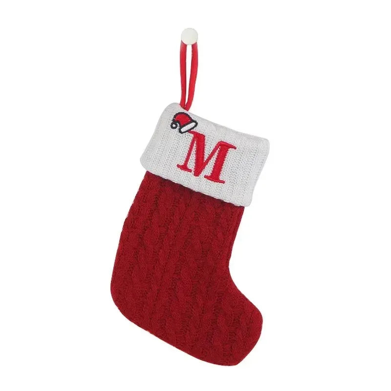Alphabet Knitted Christmas Stockings